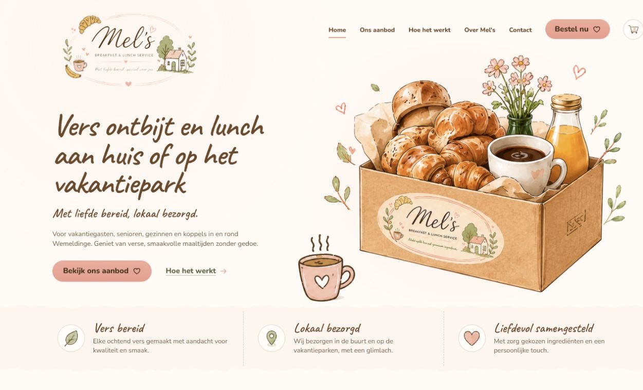 Homepage van Mel's Breakfast & Lunch Service